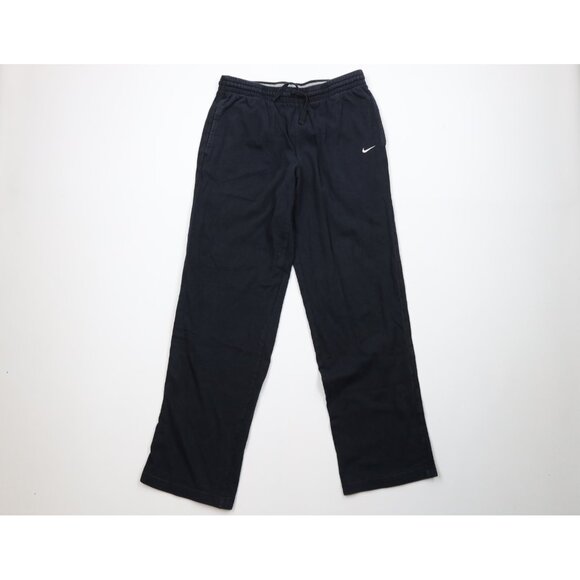 Vtg Y2K Nike Mens M Faded Travis Scott Mini Swoosh Ribbed Knit Wide Leg Pants - Picture 1 of 13
